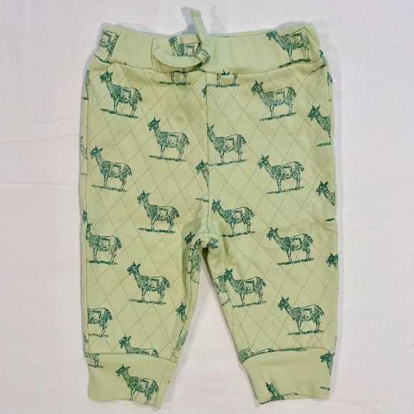 New Kate Quinn Joggers Boys 12-18M Girls Billy the Goat Pockets Quilted Organic - Picture 1 of 4